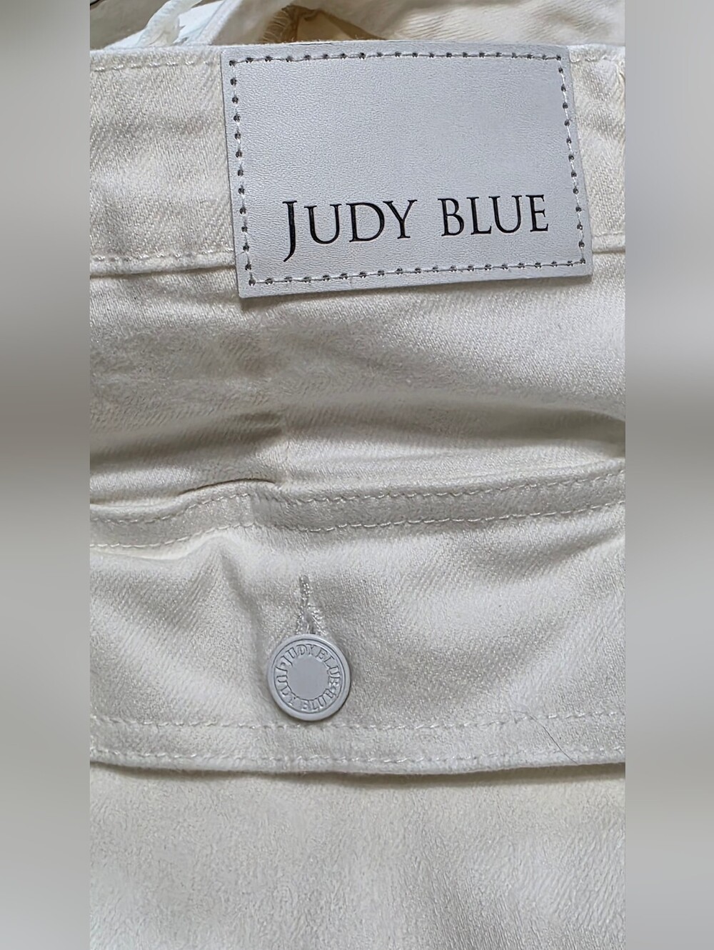 Judy Blue White Cargo Utility Straight Leg Pant/Jeans Size 13/31 JB88796 - Picture 9 of 11